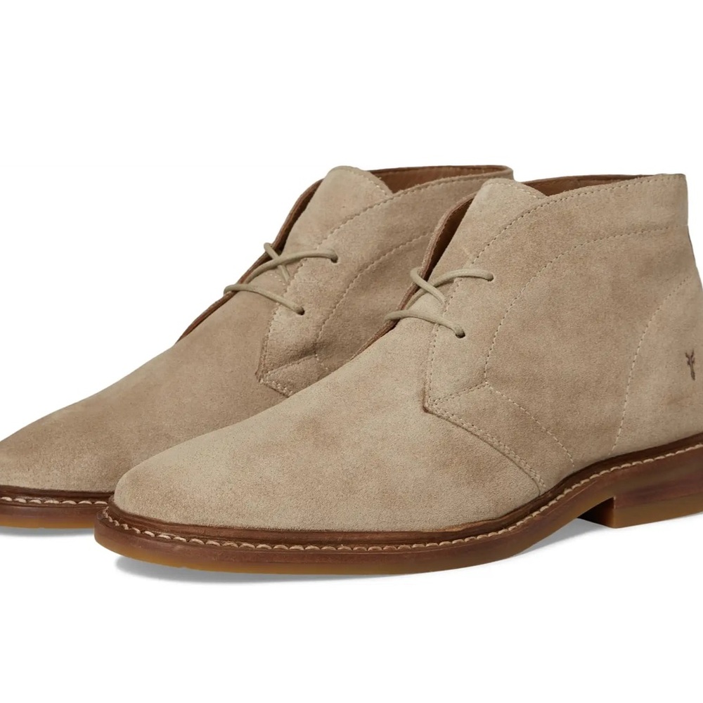 FRYE Paul Chukka Mid Lace Suede Leather Boots Mens Size 11.5 D Tan